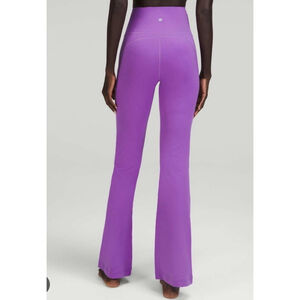 LULULEMON GROOVE NULU FLARE PANT MOONLIT MAGENTA COLOR SIZE 6